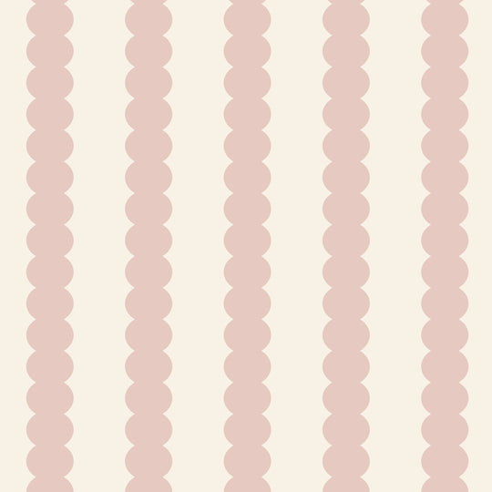 Beady Stripes - Carnation & Cream