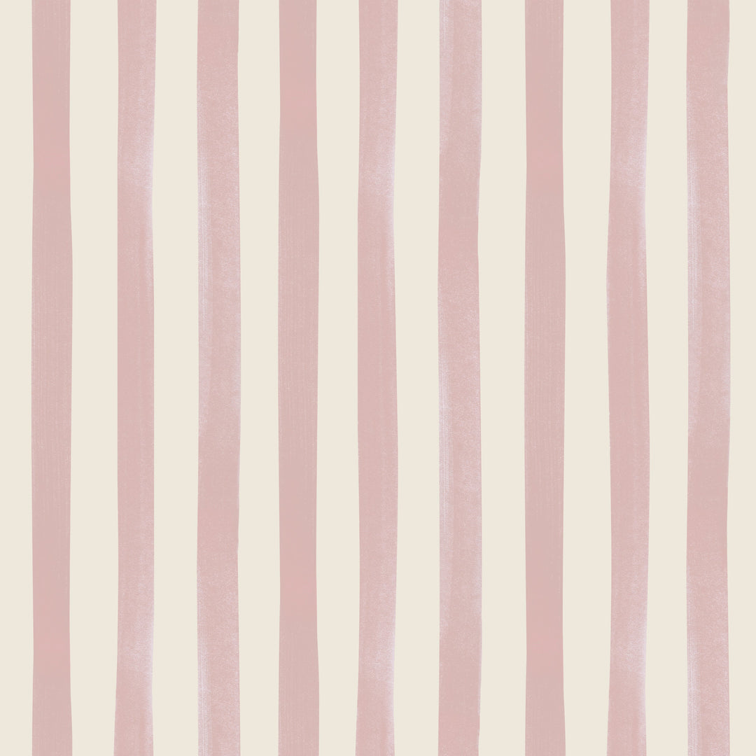 Watercolour Stripes - Candy & Cream