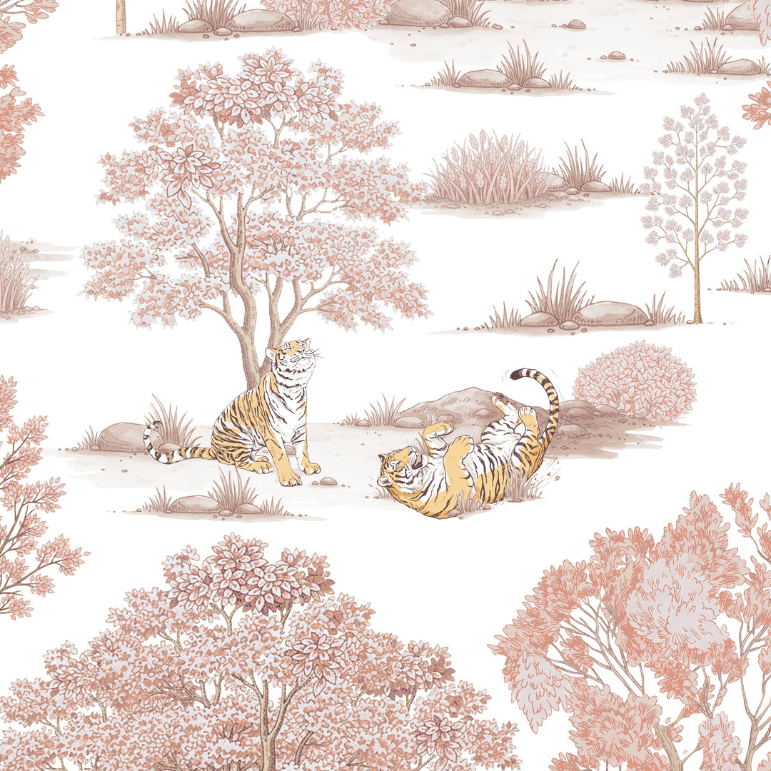 Tiger In The Woods - Pale Blush