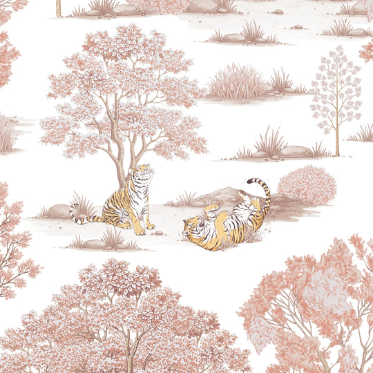 Tiger In The Woods - Pale Blush