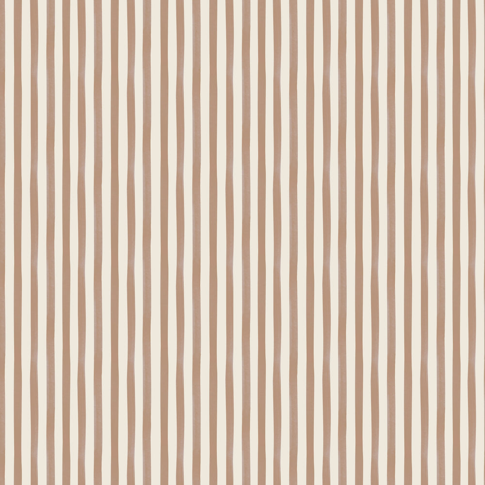 Watercolour Stripes - Terracotta & Cream