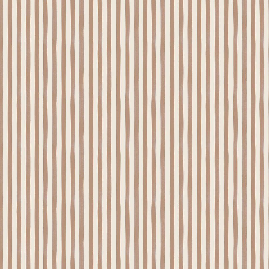 Watercolour Stripes - Terracotta & Cream