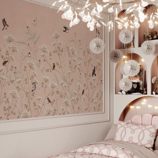 Whispering Thistle on Blush - Softer Tones and Fairies