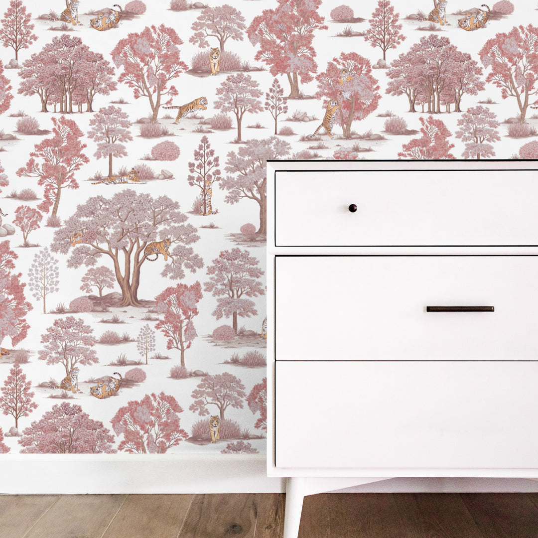 Tiger In The Woods - Candy Pink