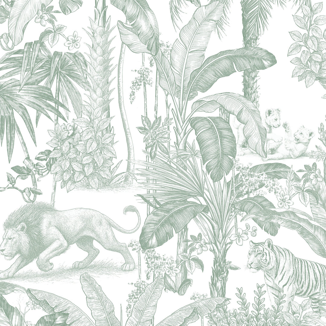 Jungle - Colonial Cats in Sage