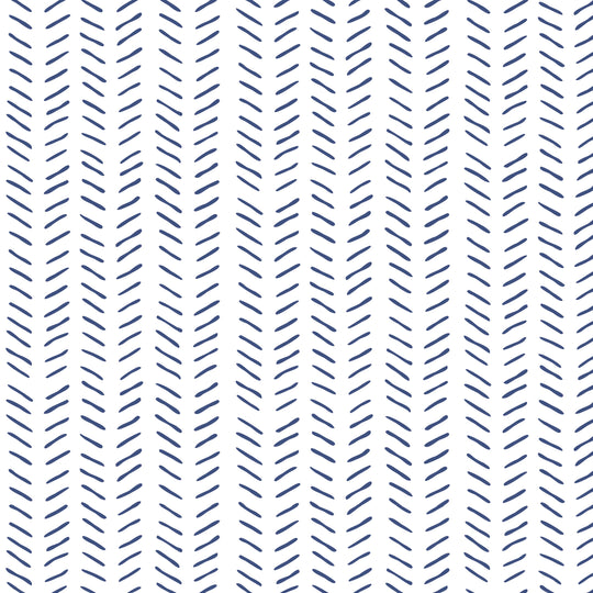 Hand Painted Herringbone Arrows in Navy