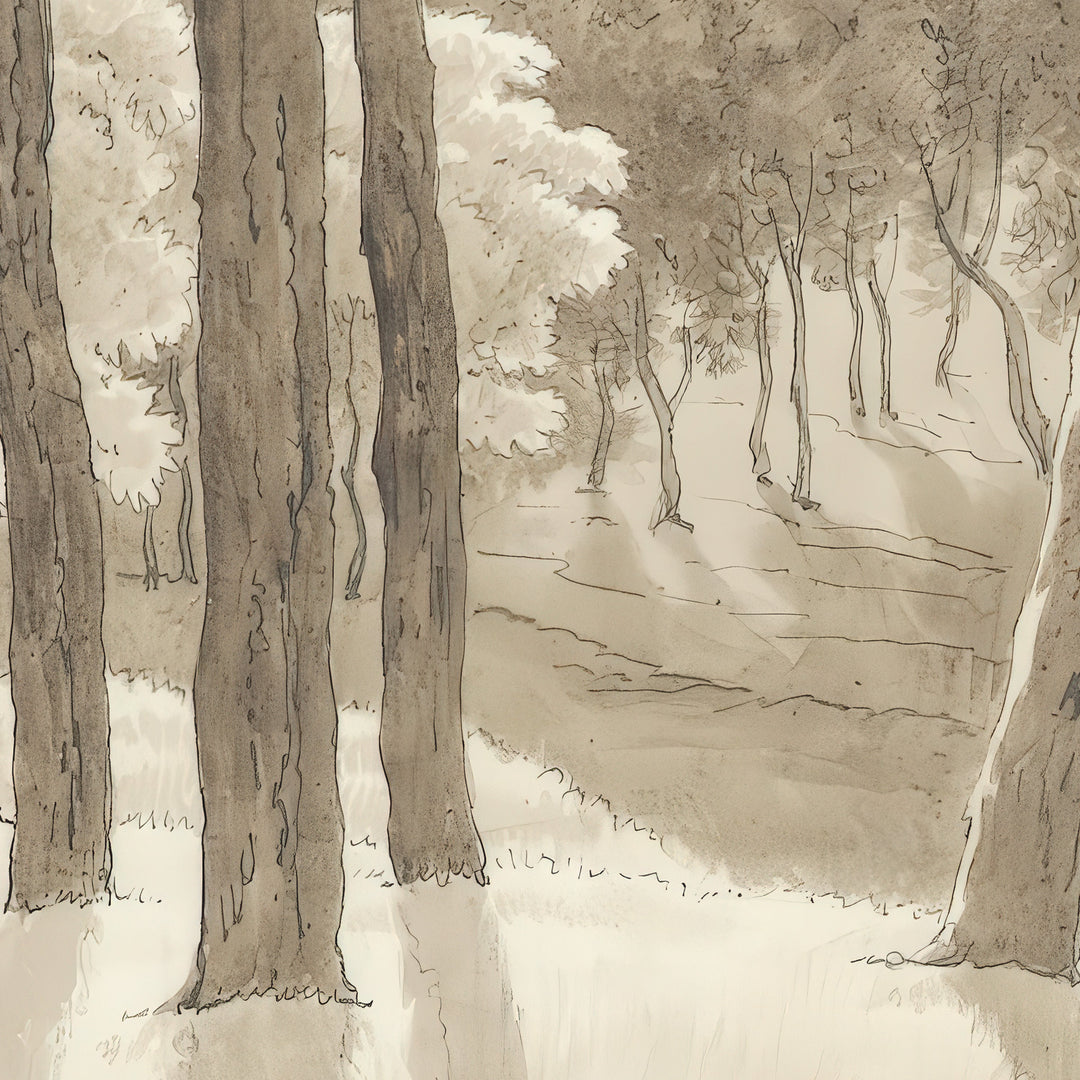 Umbrella Pines Study - Ecru