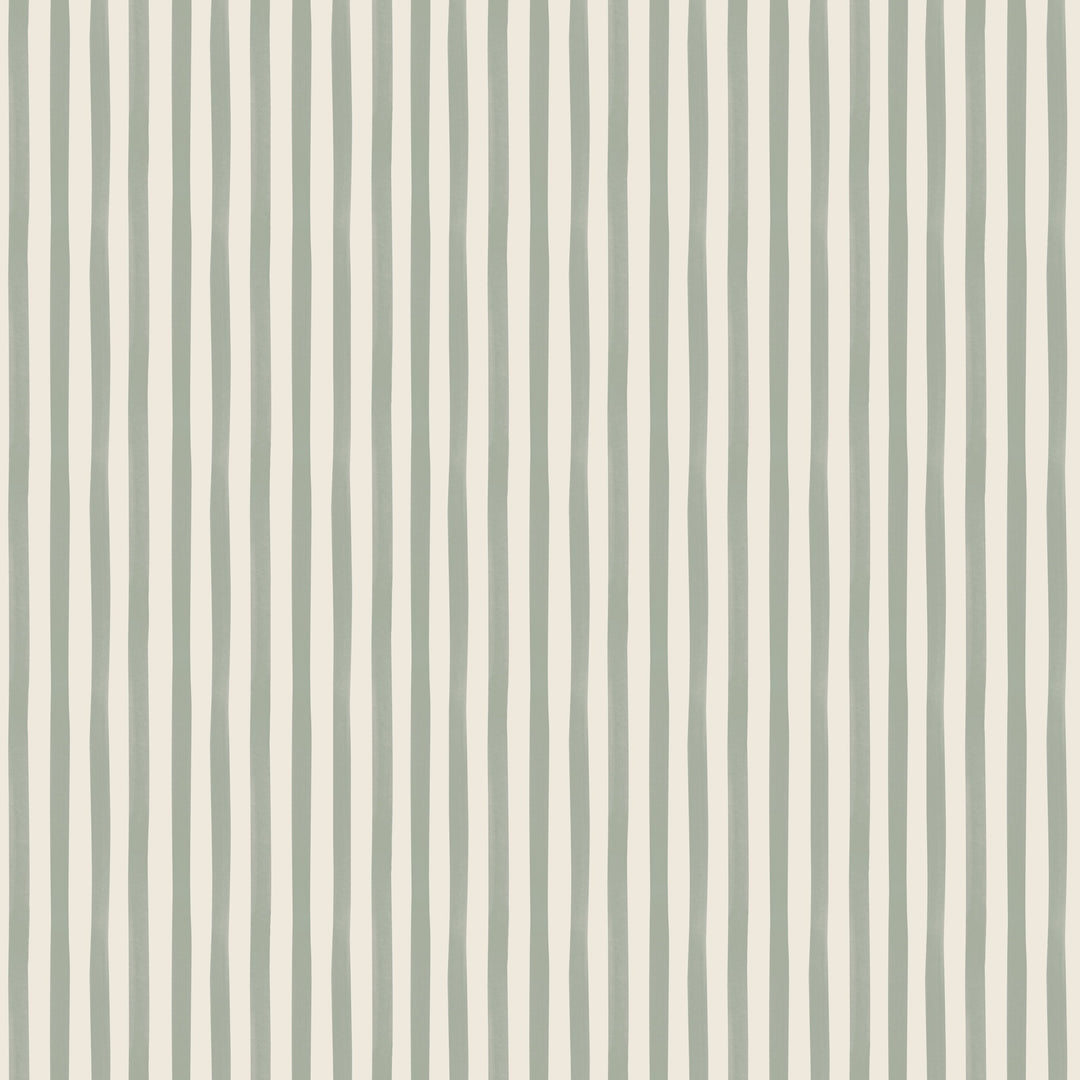 Watercolour Stripes - Sage & Cream