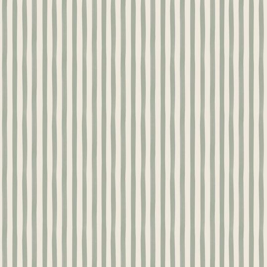 Watercolour Stripes - Sage & Cream