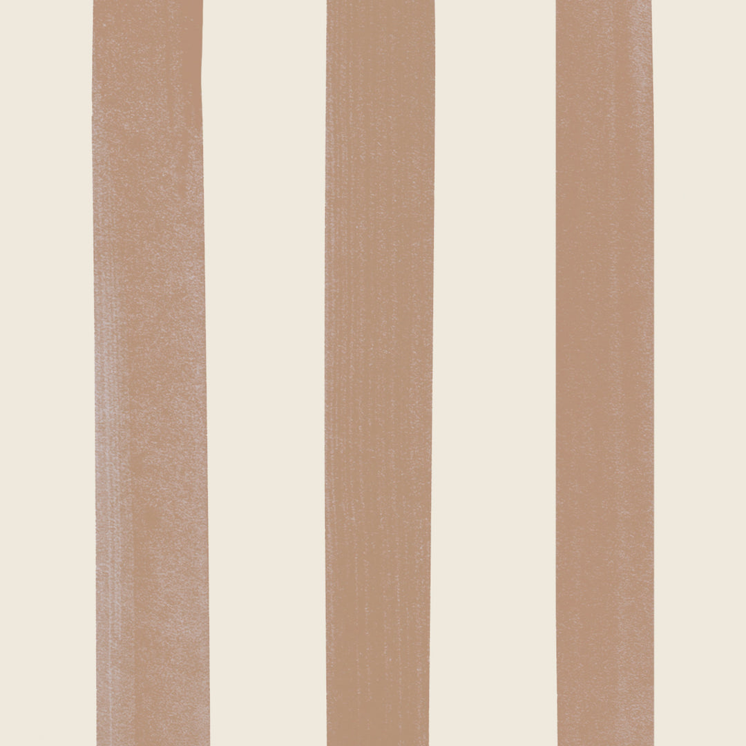 Watercolour Stripes - Terracotta & Cream