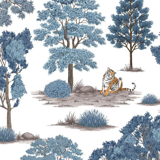 Tiger In The Woods - Blue