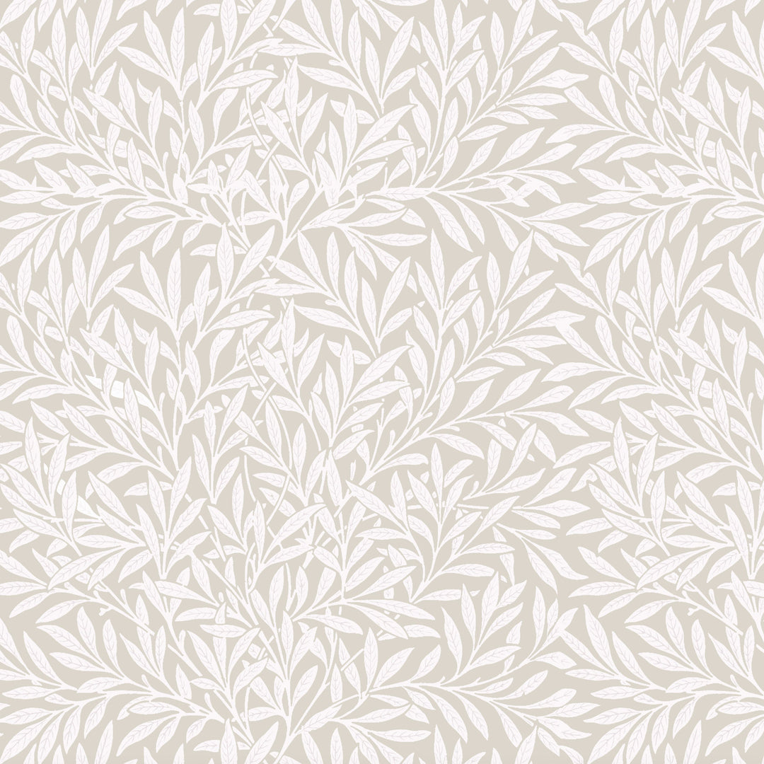 White Lily Leaves on Beige