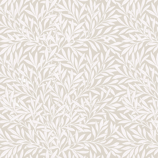 White Lily Leaves on Beige