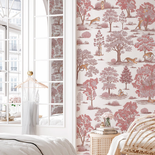 Tiger In The Woods - Candy Pink