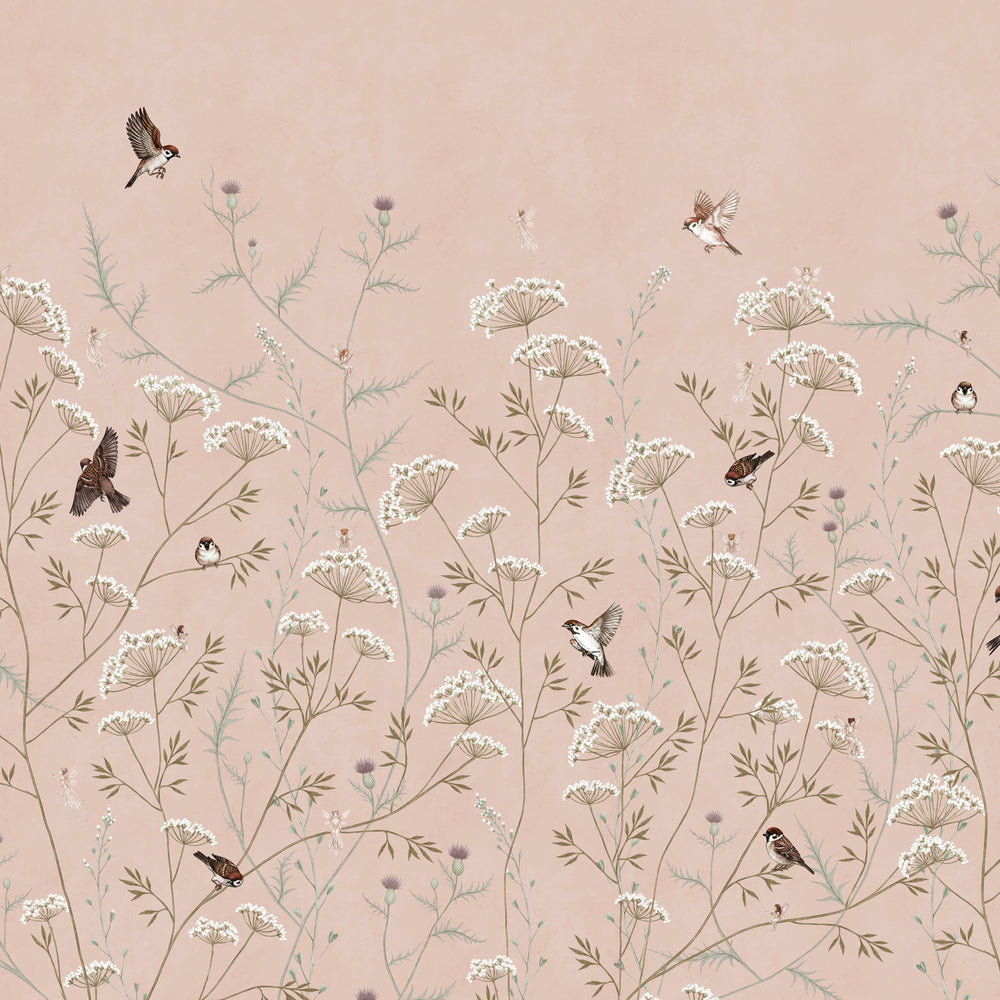 Whispering Thistle on Blush - Softer Tones and Fairies