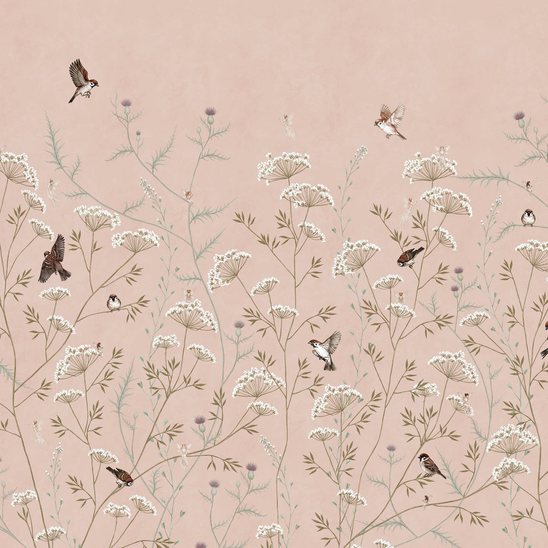 Whispering Thistle on Blush - Softer Tones and Fairies