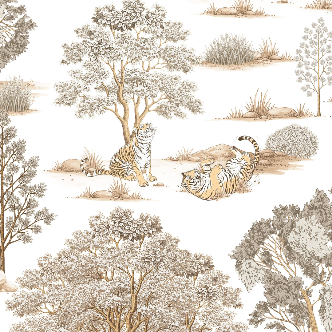 Tiger In The Woods - Beige