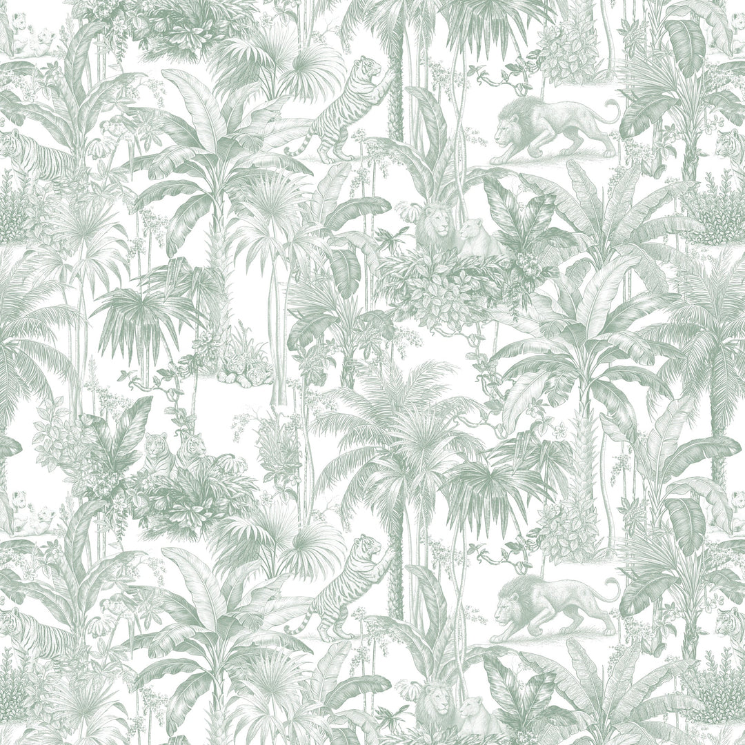Jungle - Colonial Cats in Sage