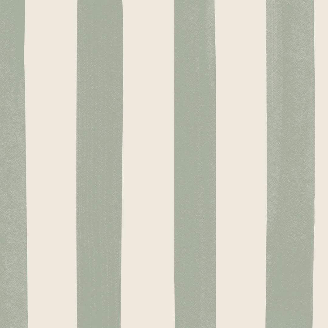 Watercolour Stripes - Sage & Cream