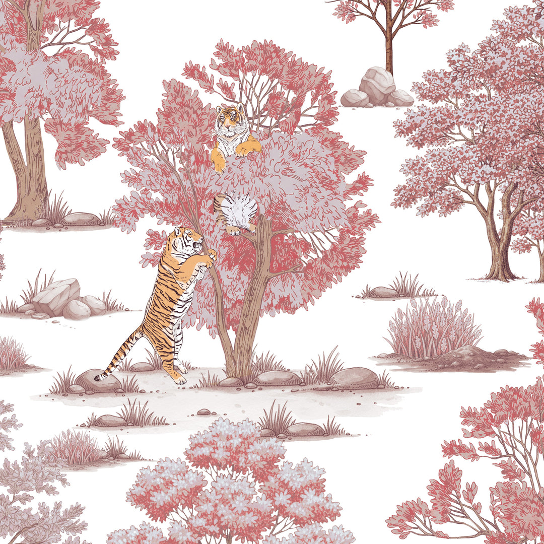 Tiger In The Woods - Candy Pink