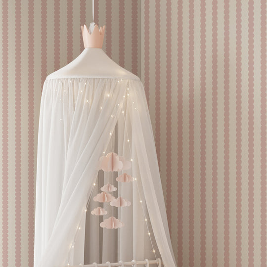 Beady Stripes - Carnation & Cream