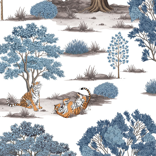Tiger In The Woods - Blue