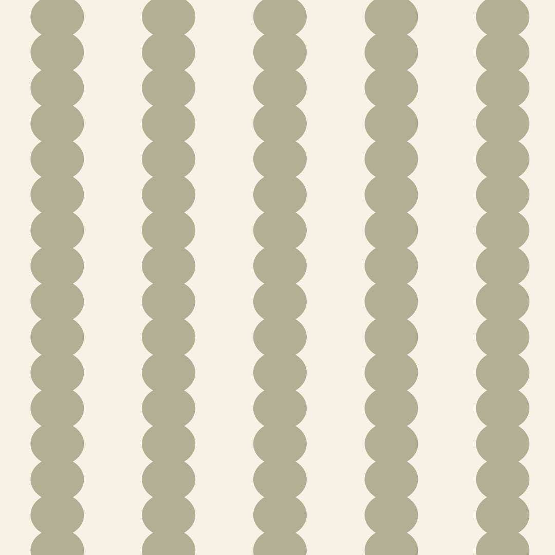 Beady Stripes - Sage & Cream