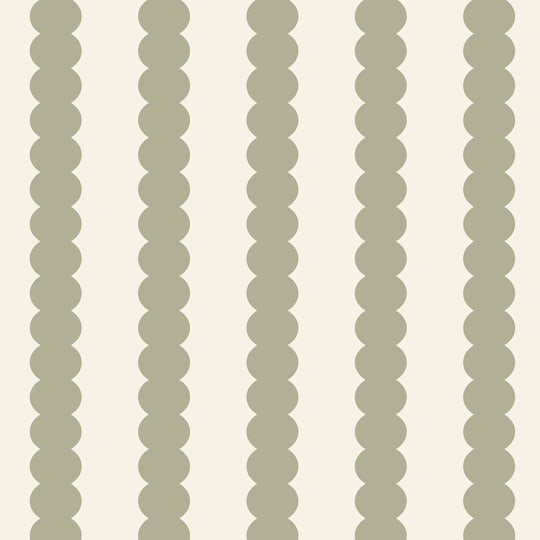 Beady Stripes - Sage & Cream