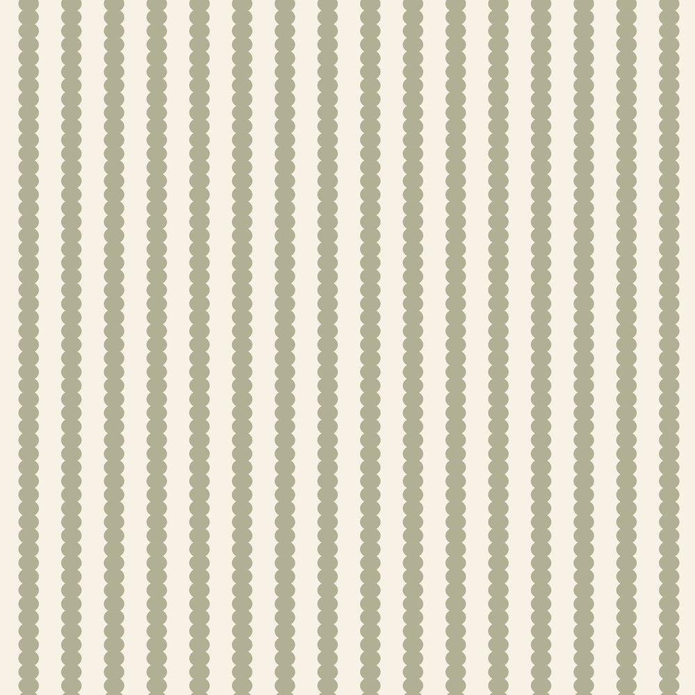 Beady Stripes - Sage & Cream