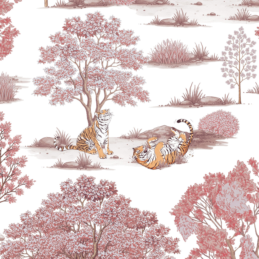 Tiger In The Woods - Candy Pink