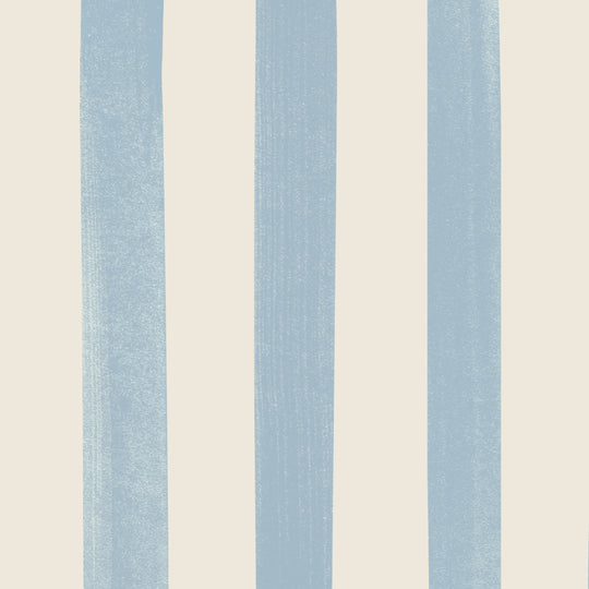 Watercolour Stripes - Powder Blue & Cream