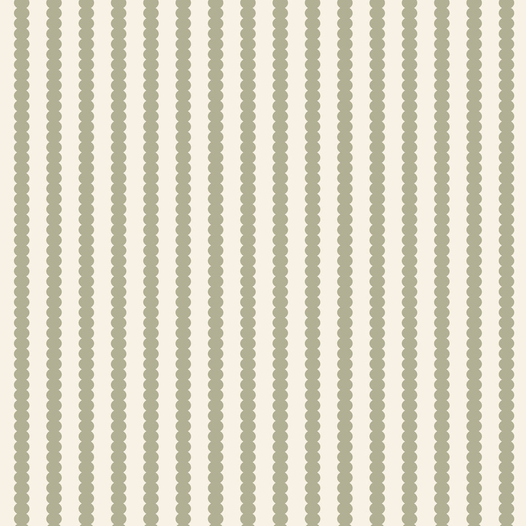 Beady Stripes - Sage & Cream