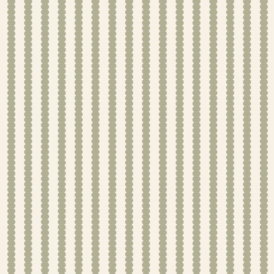 Beady Stripes - Sage & Cream