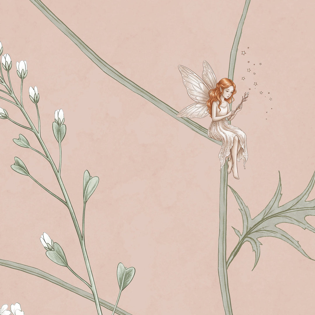Whispering Thistle on Blush - Softer Tones and Fairies