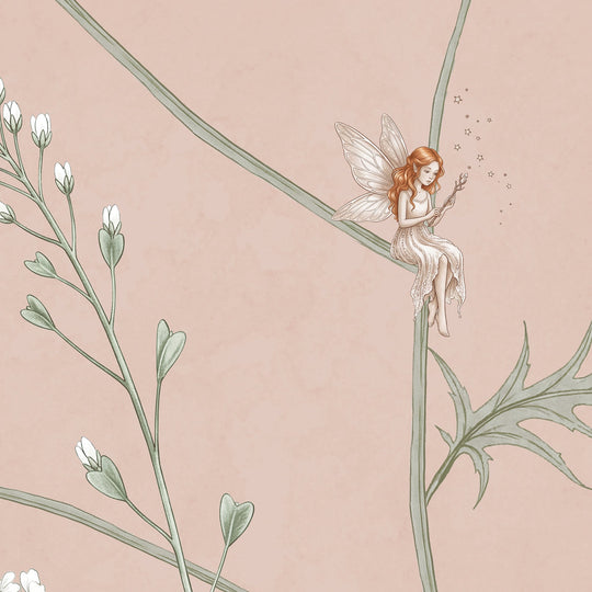 Whispering Thistle on Blush - Softer Tones and Fairies