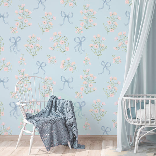Preppy Posies - Powder Blue
