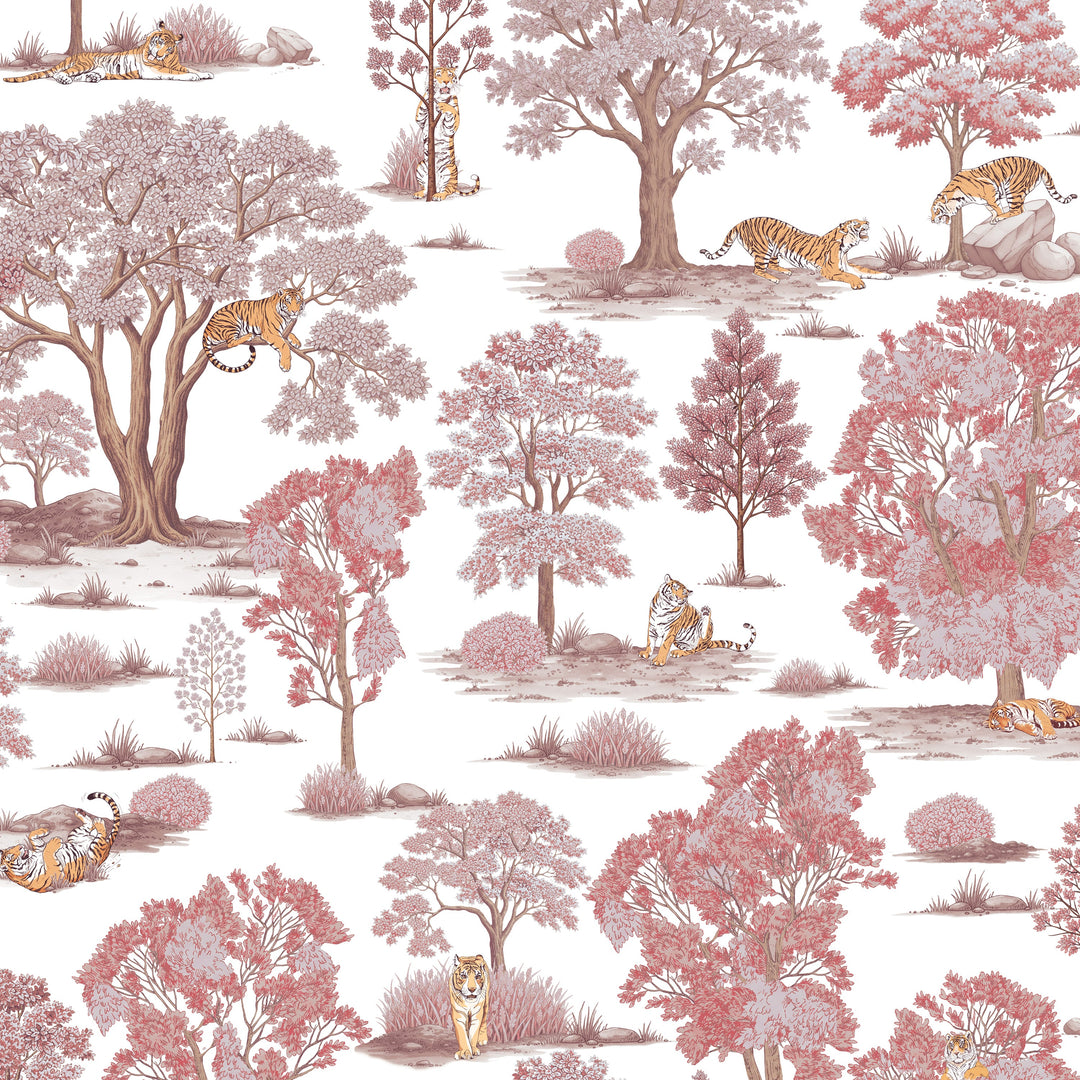 Tiger In The Woods - Candy Pink