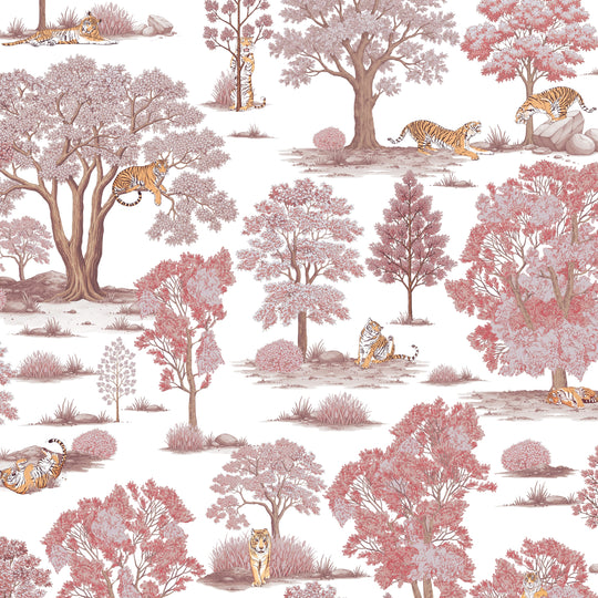 Tiger In The Woods - Candy Pink