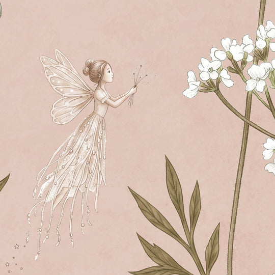 Whispering Thistle on Blush - Softer Tones and Fairies