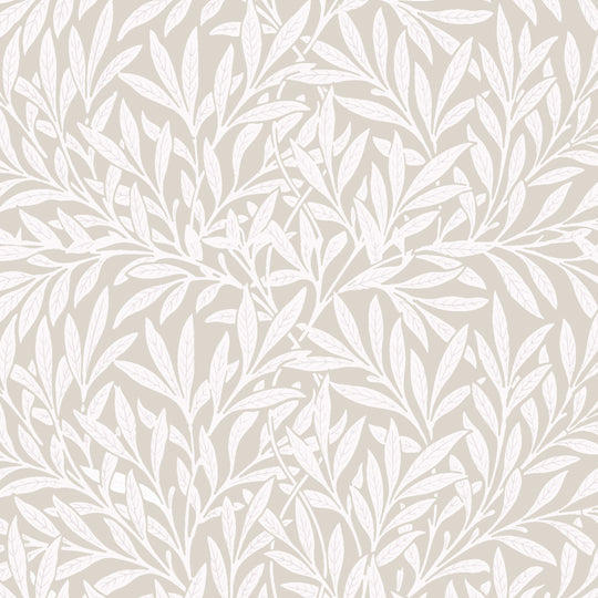 White Lily Leaves on Beige