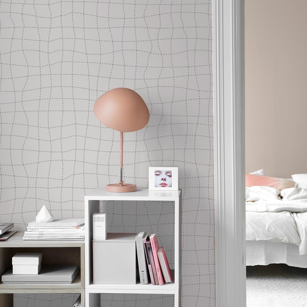 Dashed Hatch in Dove Grey – Stories For Walls UAE