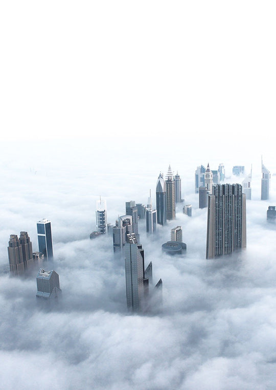 Foggy Dubai Skyline