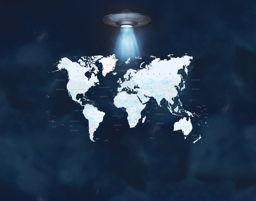 World Map - Alien Abduction