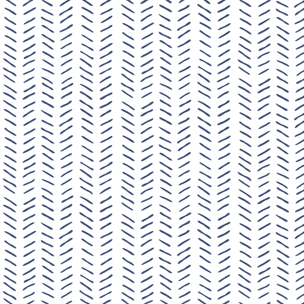 Hand Painted Herringbone Arrows in Navy