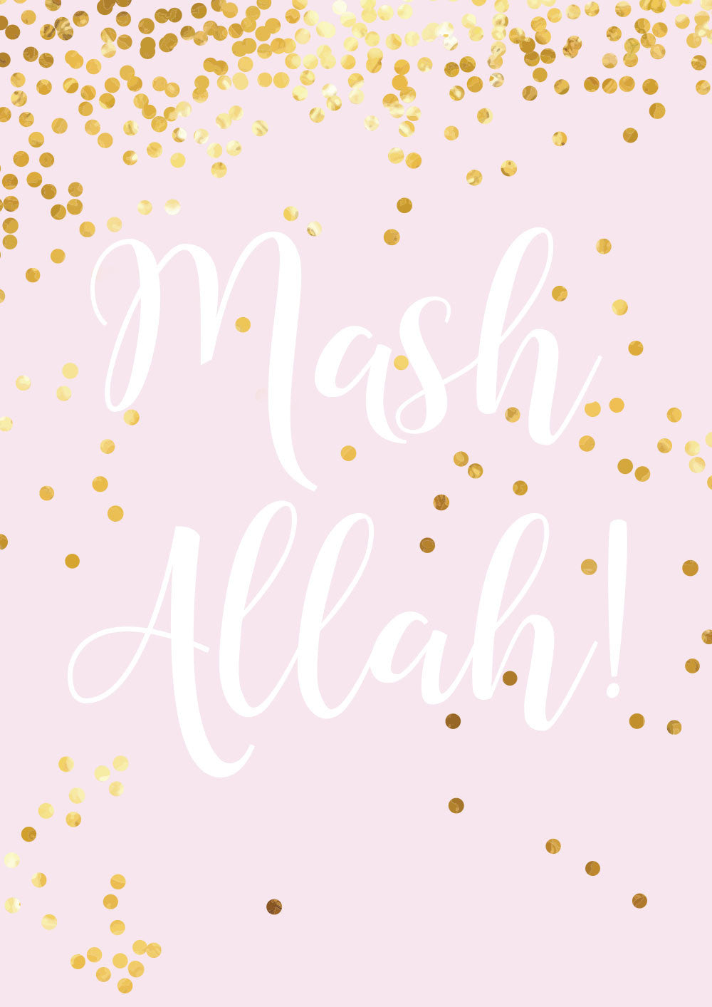 Mashallah! Pink and Gold