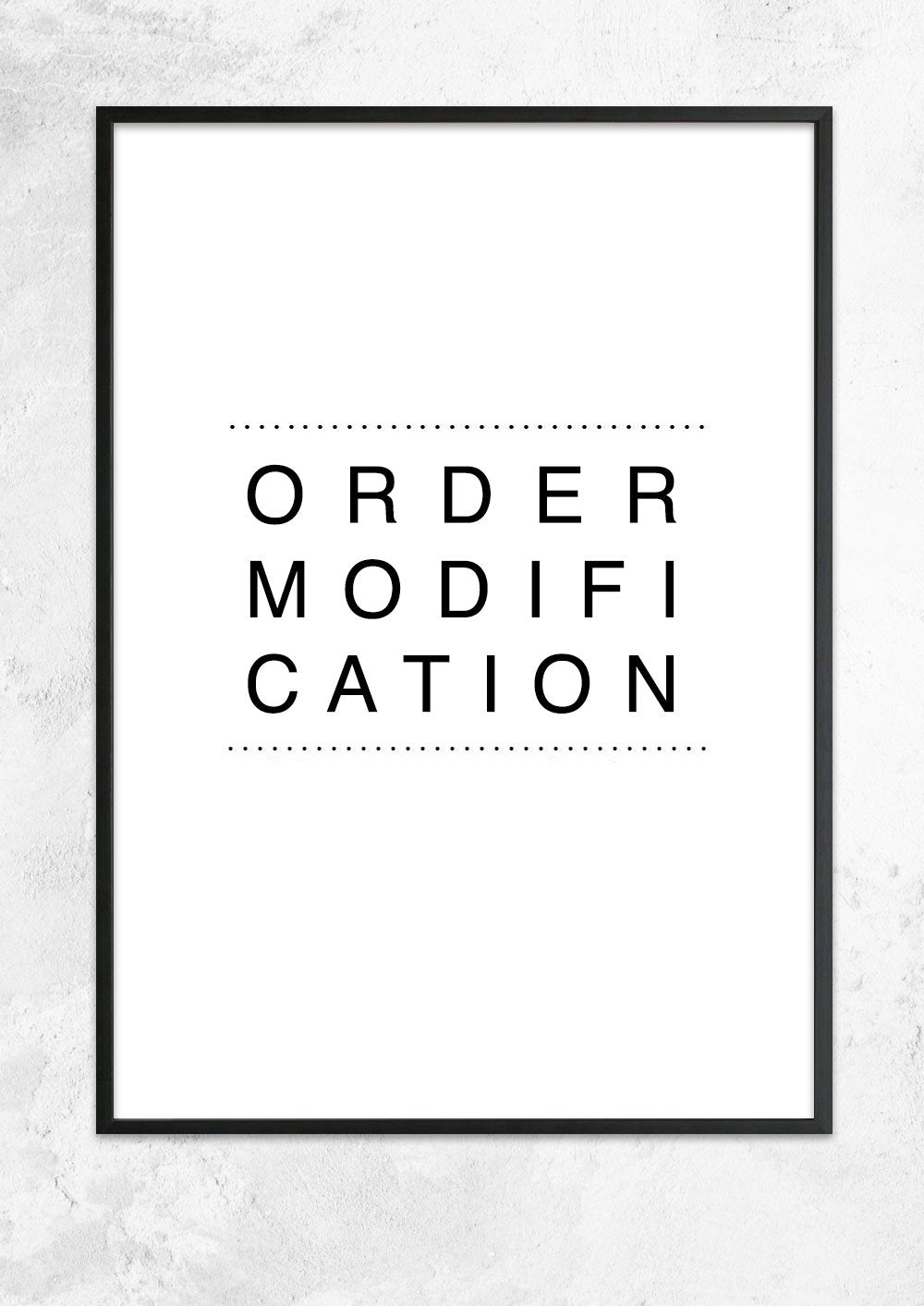 Order Modification