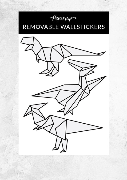 Origami Dinosaur Stickers