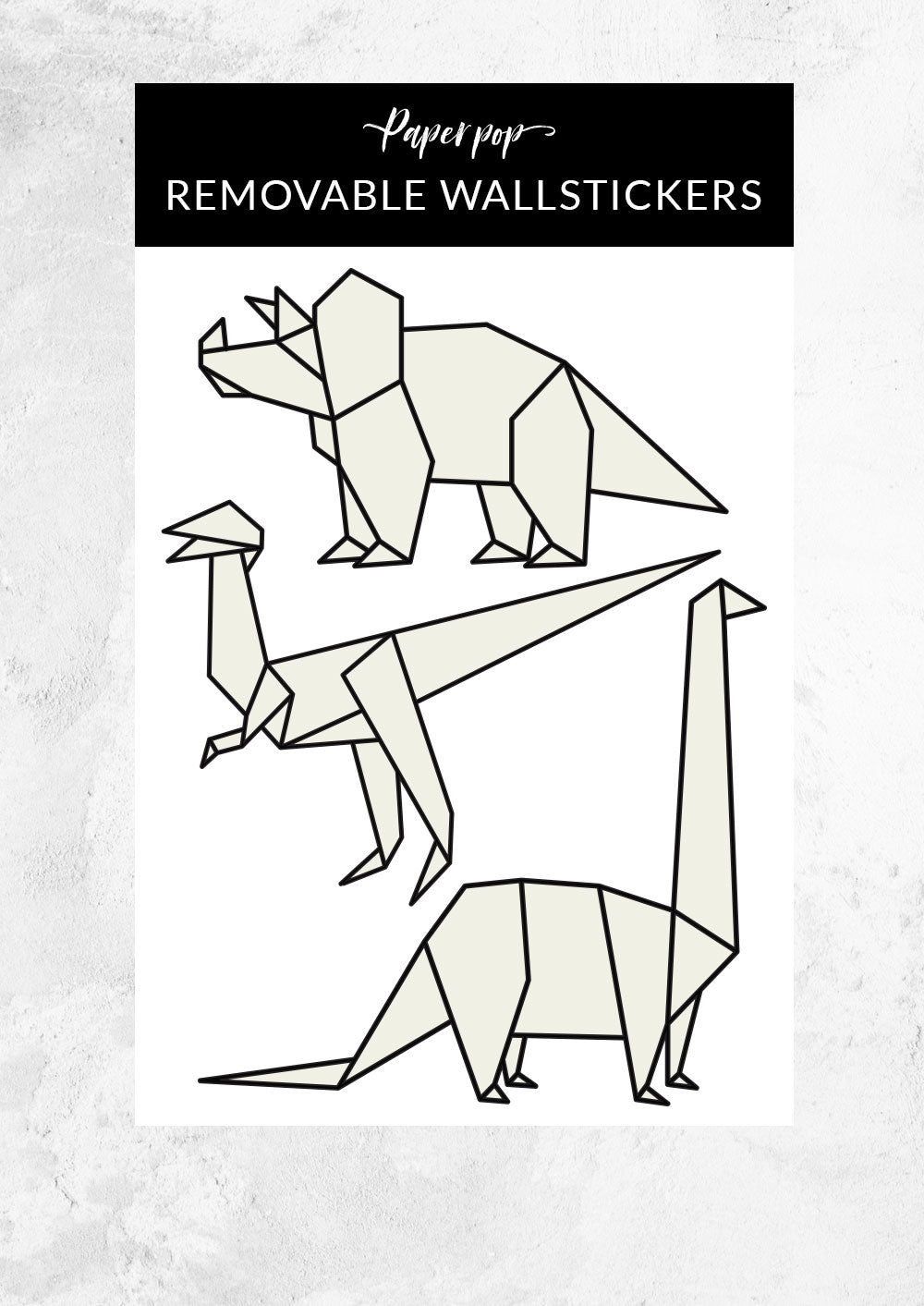 Origami Dinosaur Stickers